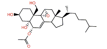 9a,11a-Epoxycholest-7-en-3b,5a,6a,19-tetrol 6-acetate